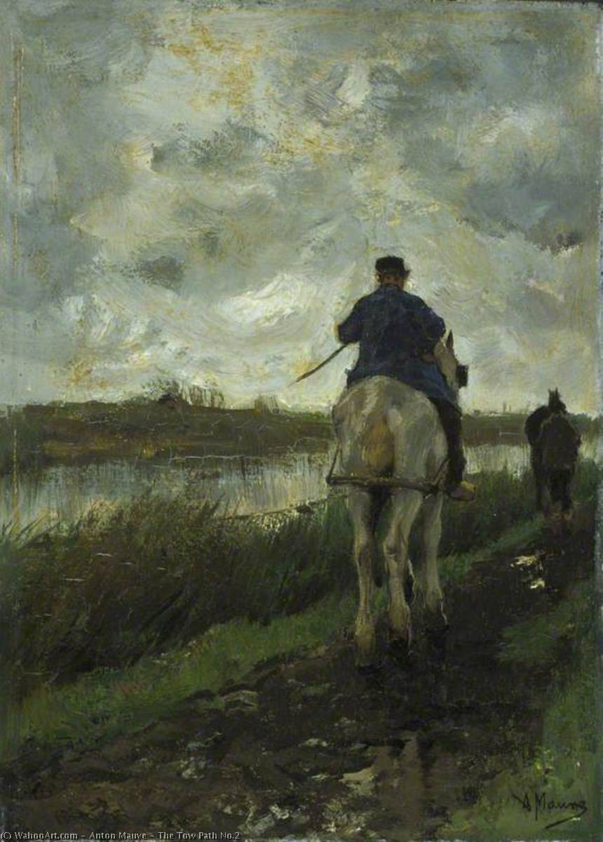Wikioo.org - The Encyclopedia of Fine Arts - Painting, Artwork by Anton Mauve - The Tow Path No.2