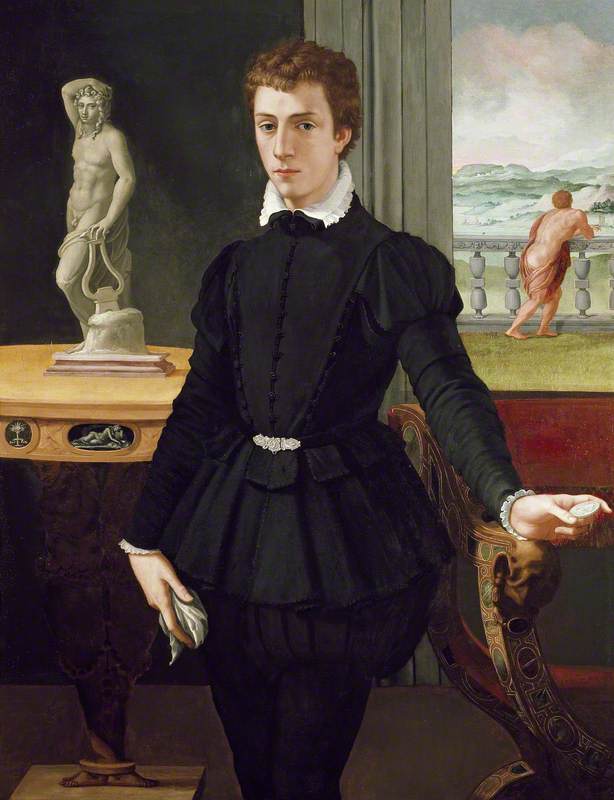 WikiOO.org - אנציקלופדיה לאמנויות יפות - ציור, יצירות אמנות Alessandro Allori - Portrait of a young Man