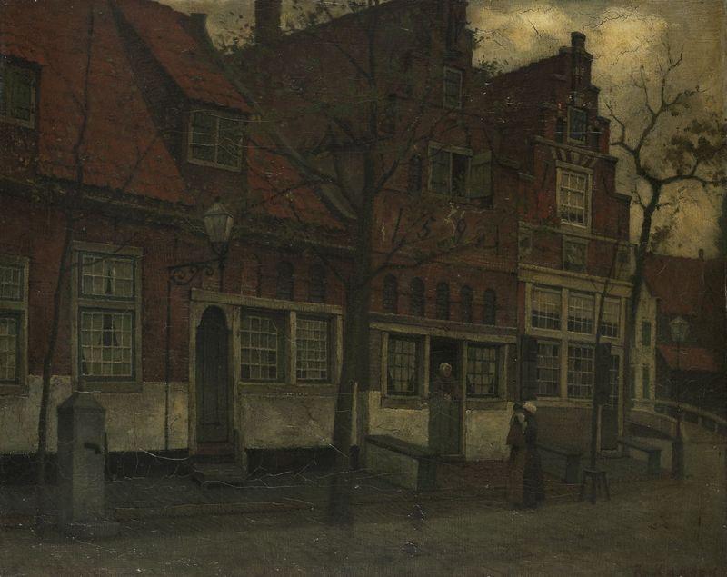 Wikioo.org - The Encyclopedia of Fine Arts - Painting, Artwork by Eduard Karsen - Houses on the Breedstraat in Enkhuizen