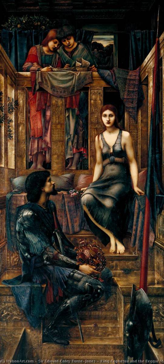 Wikioo.org - Bách khoa toàn thư về mỹ thuật - Vẽ tranh, Tác phẩm nghệ thuật Edward Coley Burne-Jones - King Cophetua and the Beggar Maid