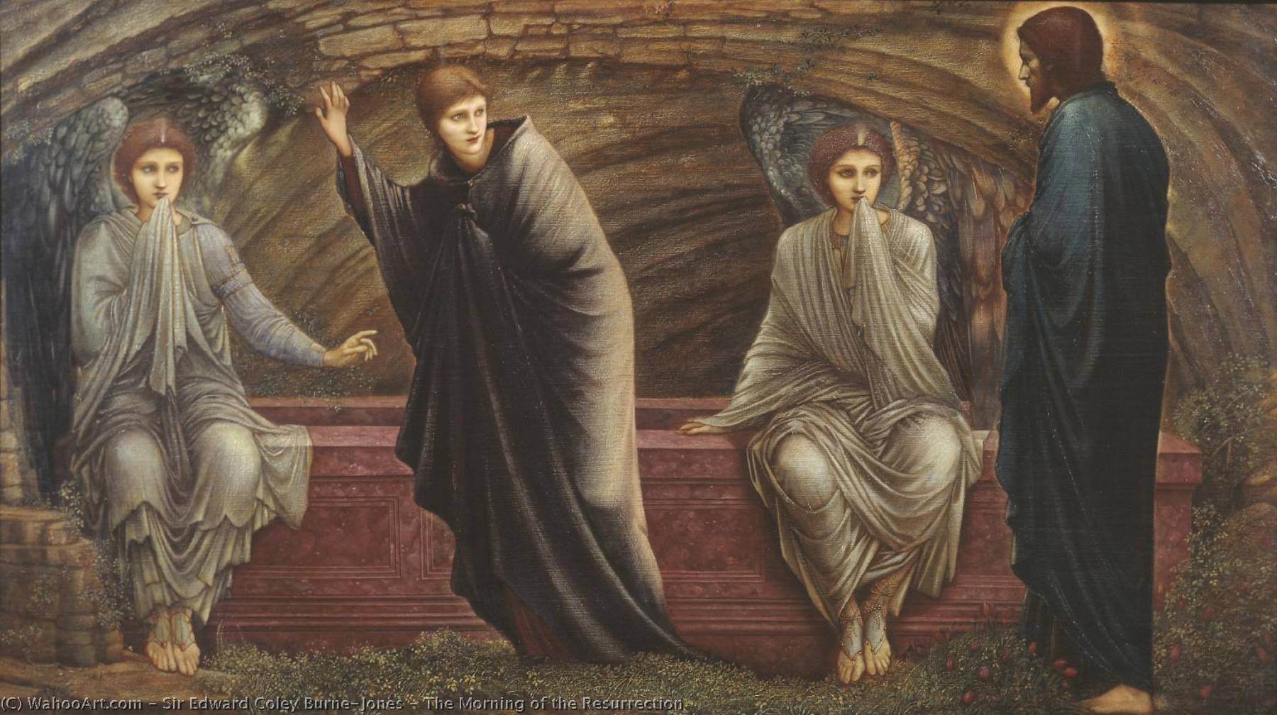 WikiOO.org - Encyclopedia of Fine Arts - Lukisan, Artwork Edward Coley Burne-Jones - The Morning of the Resurrection