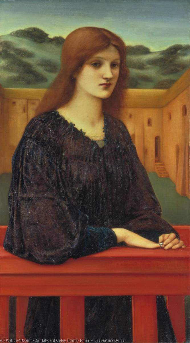 Wikioo.org - The Encyclopedia of Fine Arts - Painting, Artwork by Edward Coley Burne-Jones - Vespertina Quies