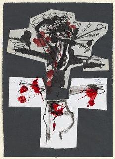 Wikioo.org - The Encyclopedia of Fine Arts - Painting, Artwork by Antonio Saura - Crucifixion
