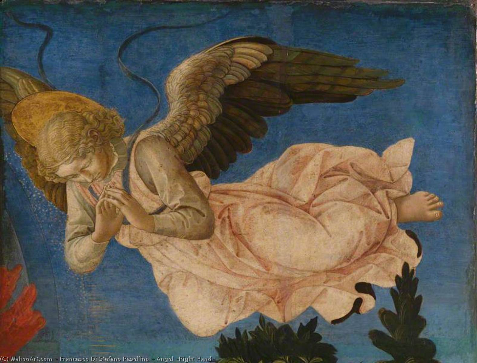 WikiOO.org – 美術百科全書 - 繪畫，作品 Francesco Di Stefano Pesellino - 天使 正确的  手