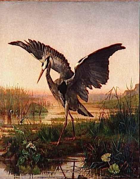 Wikioo.org - The Encyclopedia of Fine Arts - Painting, Artwork by Emile Villa - The Heron