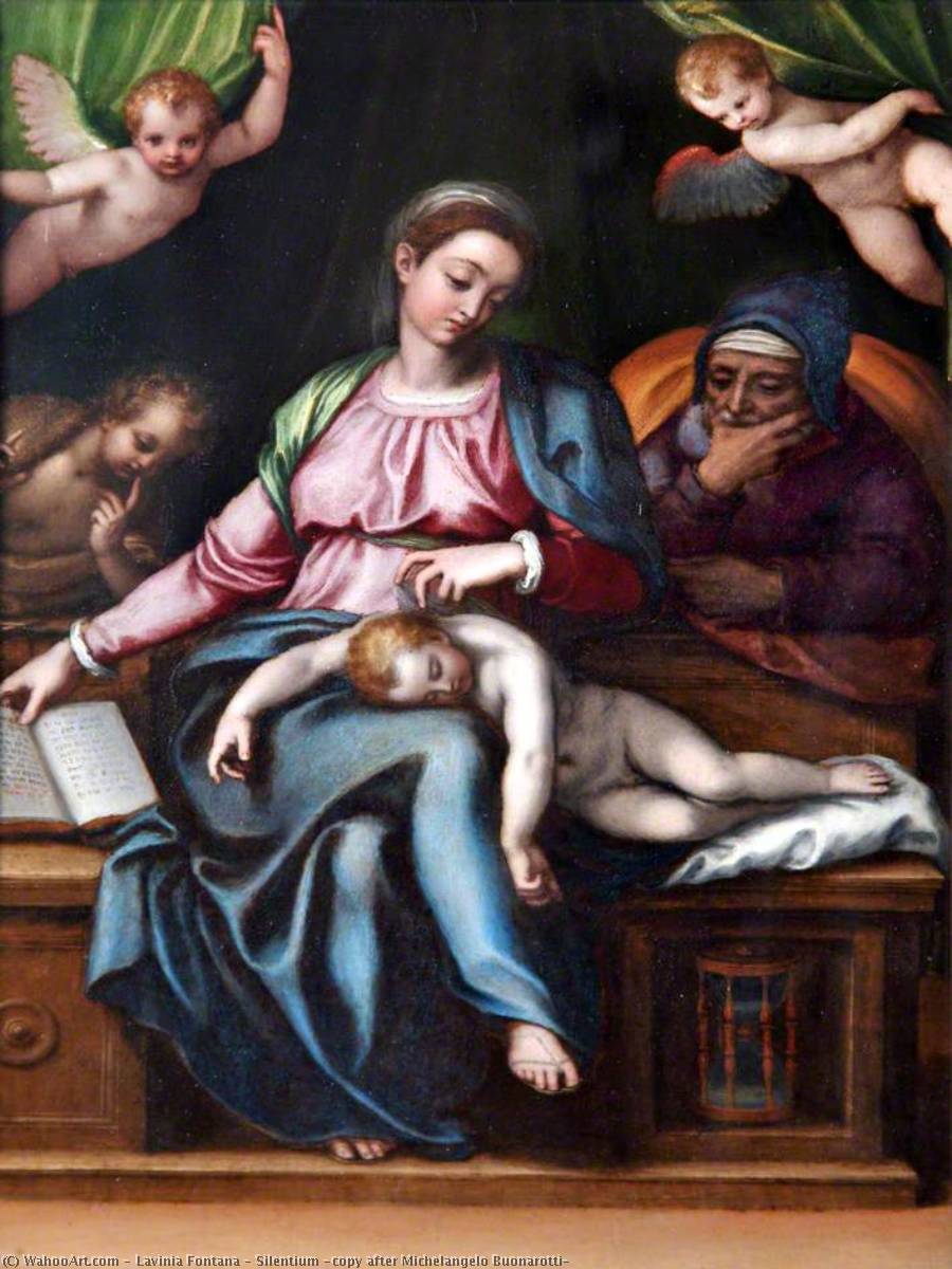 Wikioo.org - The Encyclopedia of Fine Arts - Painting, Artwork by Lavinia Fontana - Silentium (copy after Michelangelo Buonarotti)