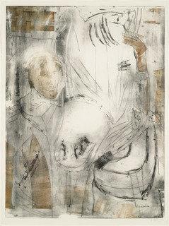 Wikioo.org - The Encyclopedia of Fine Arts - Painting, Artwork by Albert Oehlen - Untitled (Albert himself with horse)