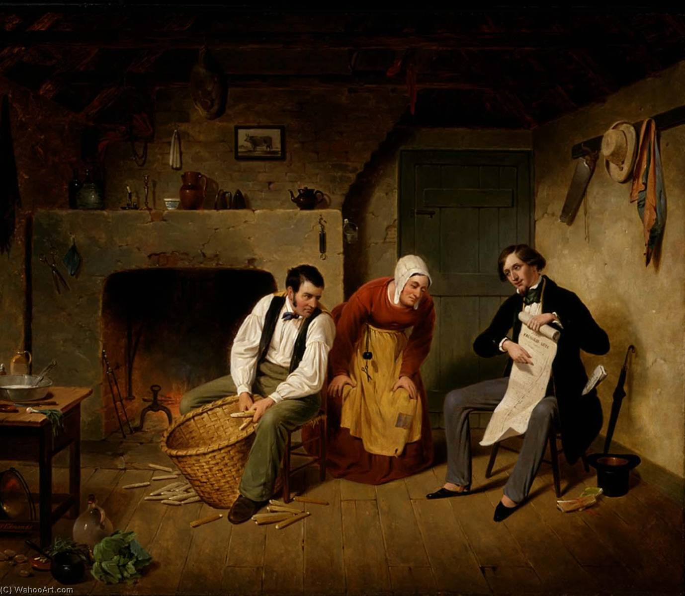 Wikioo.org - The Encyclopedia of Fine Arts - Painting, Artwork by Francis William Edmonds - The Speculator