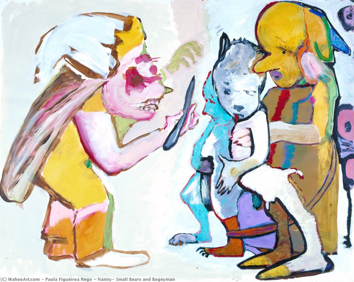 WikiOO.org - Енциклопедия за изящни изкуства - Живопис, Произведения на изкуството Paula Figueiroa Rego - Nanny, Small Bears and Bogeyman