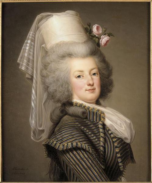 Wikioo.org - The Encyclopedia of Fine Arts - Painting, Artwork by Adolf Ulrik Wertmüller - Marie Antoinette de Lorraine Habsbourg, reine de France, en habit d'amazone en 1788 (1755 1793)