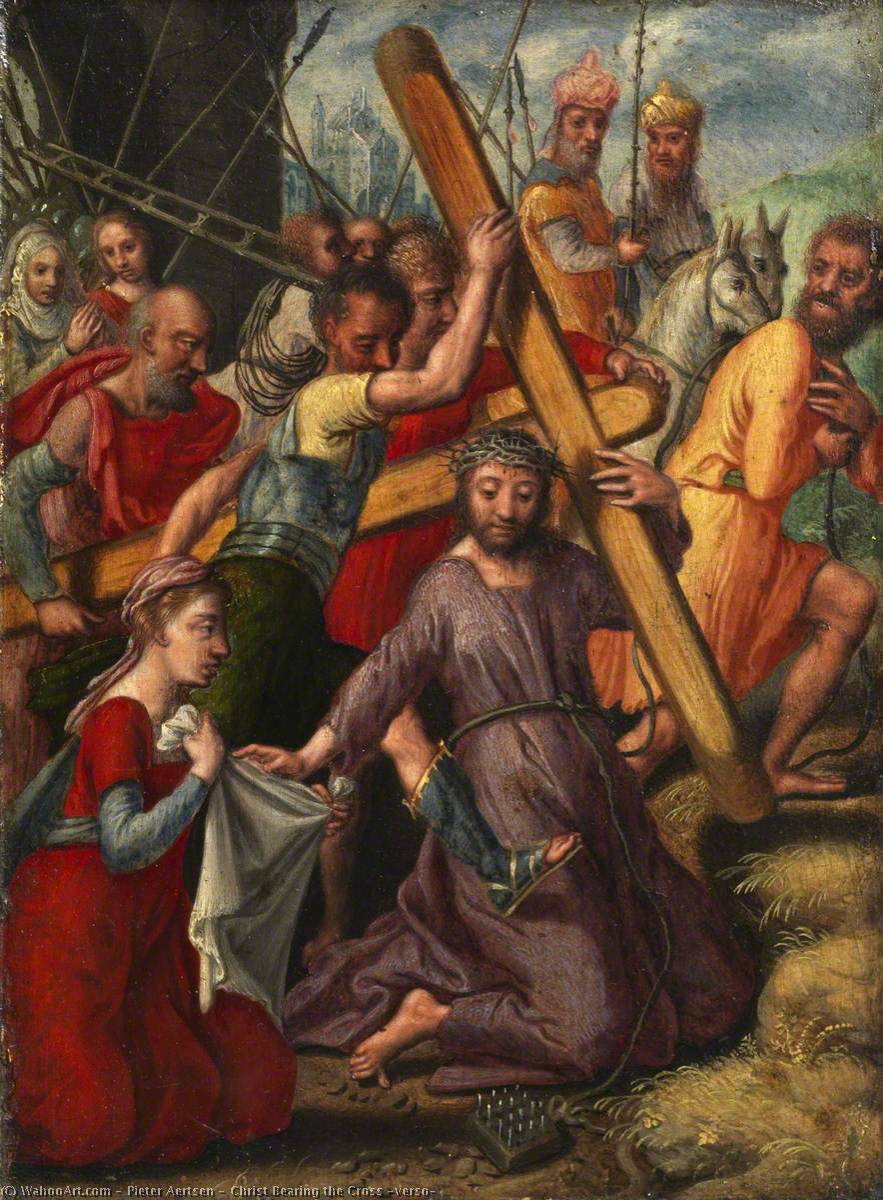 Wikioo.org - The Encyclopedia of Fine Arts - Painting, Artwork by Pieter Aertsen - Christ Bearing the Cross (verso)