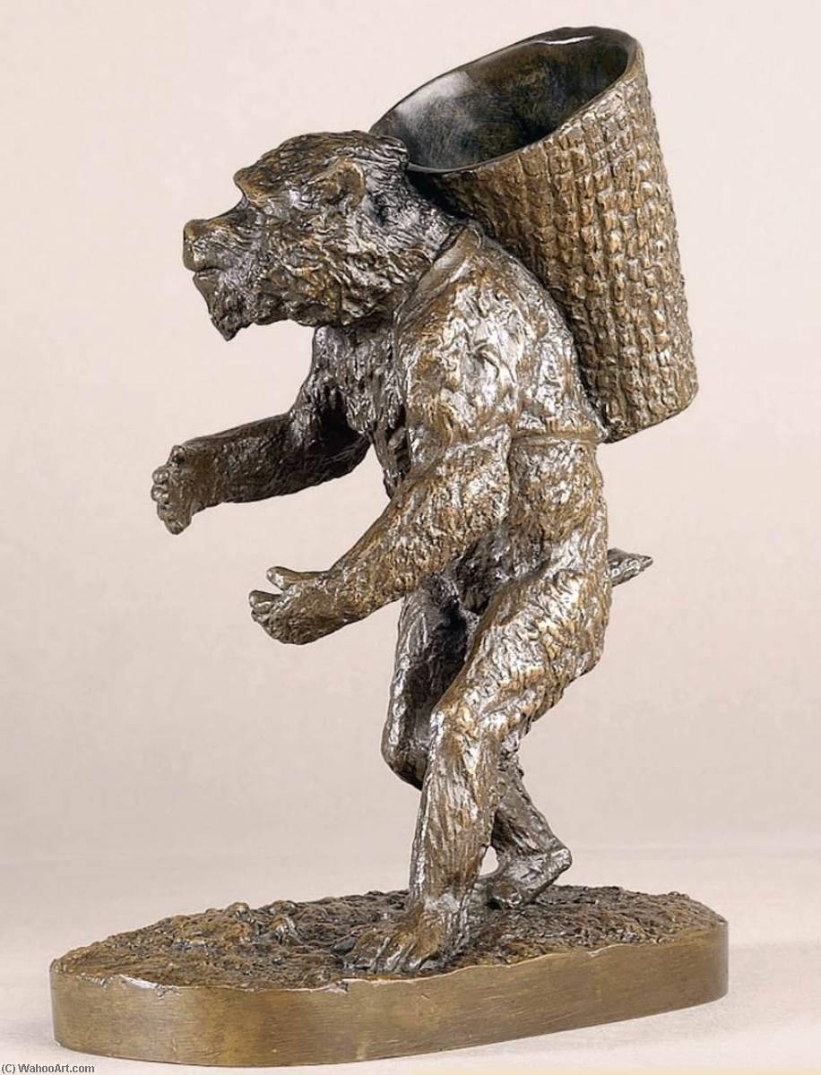 WikiOO.org - Encyclopedia of Fine Arts - Lukisan, Artwork Christophe Fratin - Ape with Basket