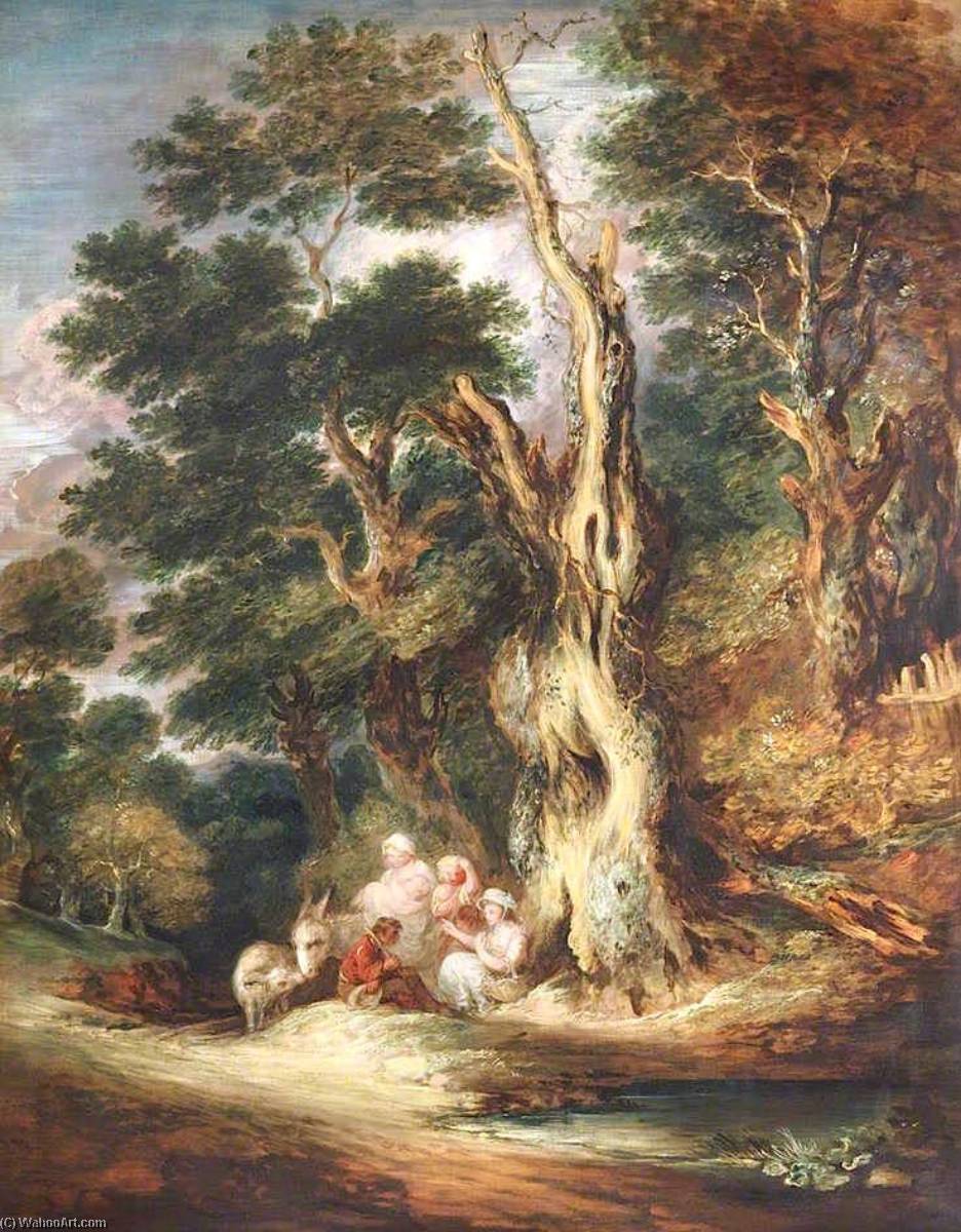 Wikioo.org - The Encyclopedia of Fine Arts - Painting, Artwork by Gainsborouth Dupont - The Gadshill Oak