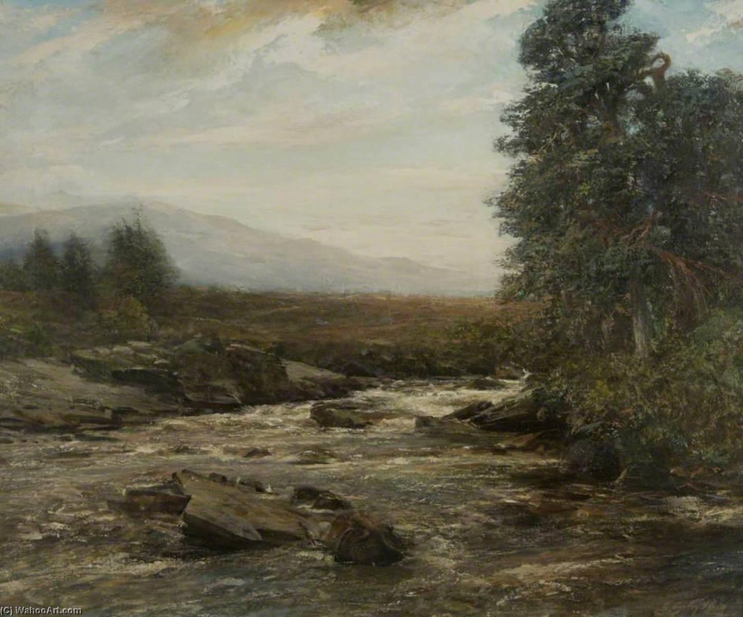 WikiOO.org - Enciklopedija likovnih umjetnosti - Slikarstvo, umjetnička djela George Ogilvy Reid - Evening among the Hills