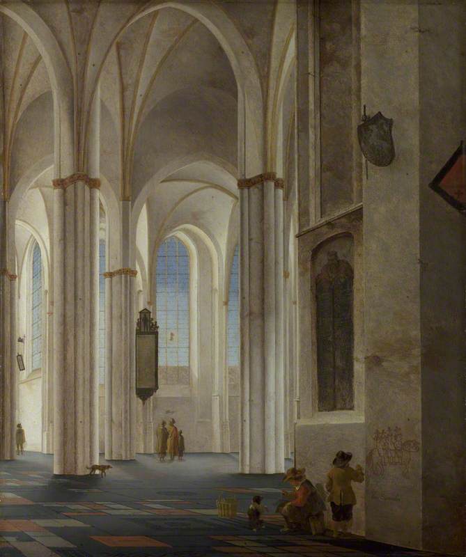 Wikioo.org - The Encyclopedia of Fine Arts - Painting, Artwork by Pieter Jansz Saenredam - The Interior of the Buurkerk at Utrecht