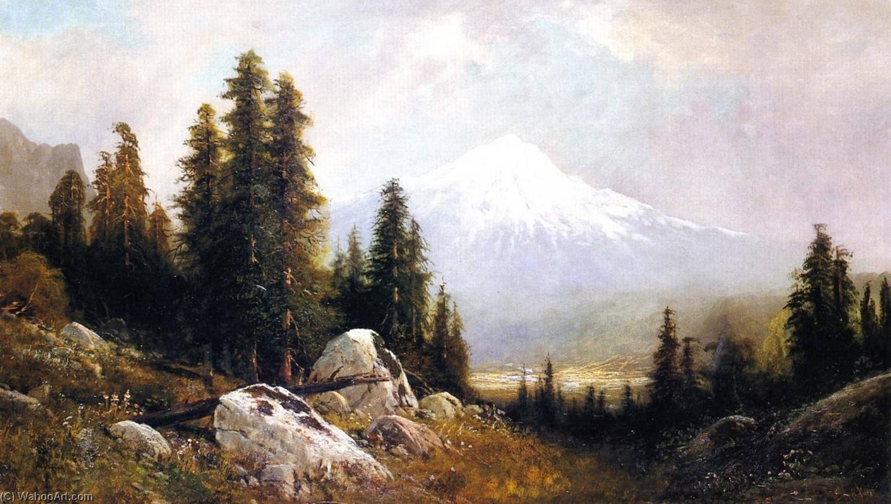 Wikioo.org - The Encyclopedia of Fine Arts - Painting, Artwork by Frederick Ferdinand Schafer - Mount Shasta (also known as Mountain Composition)