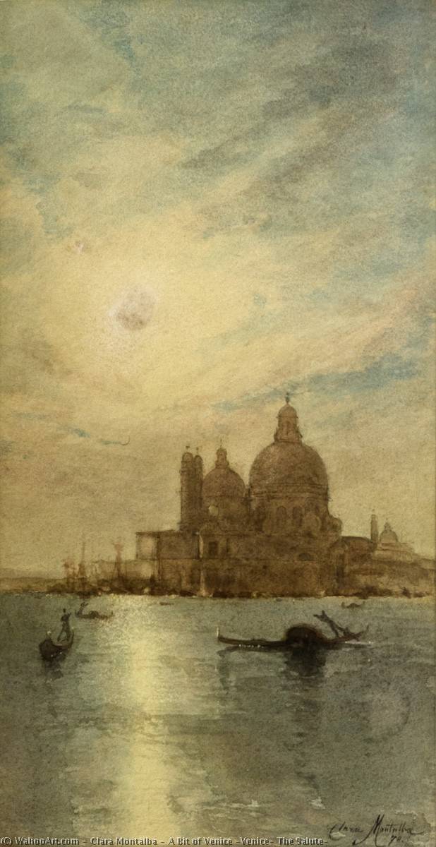Wikioo.org - The Encyclopedia of Fine Arts - Painting, Artwork by Clara Montalba - A Bit of Venice (Venice, The Salute)