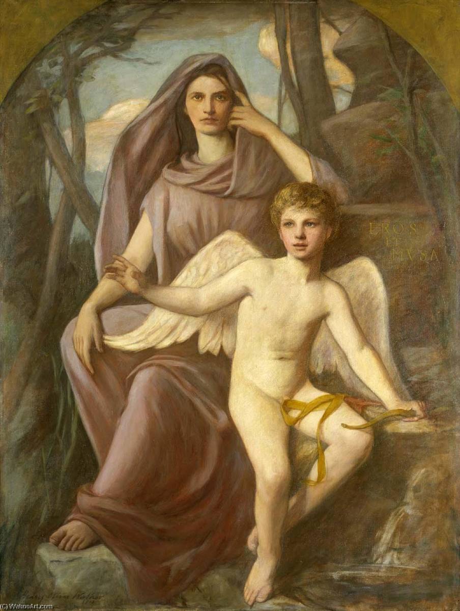 Wikioo.org - The Encyclopedia of Fine Arts - Painting, Artwork by Henry Oliver Walker - Eros et Musa