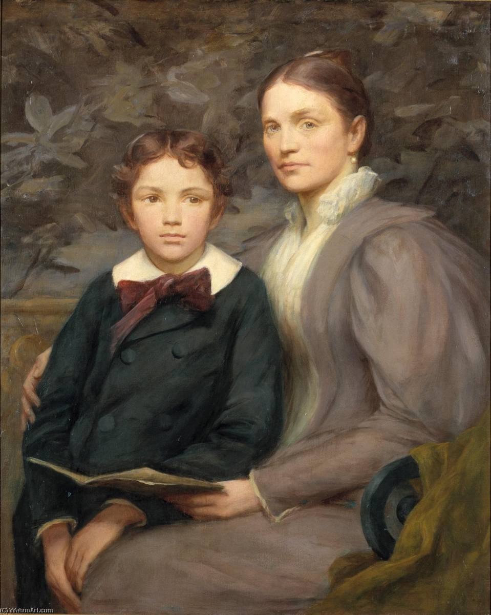 Wikioo.org - The Encyclopedia of Fine Arts - Painting, Artwork by Henry Oliver Walker - Mrs. William T. Evans and Her Son