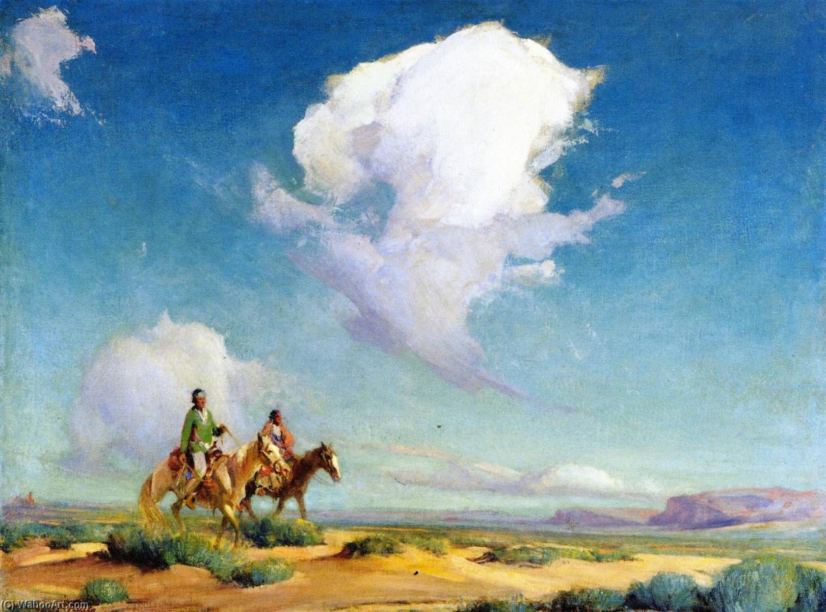 Wikioo.org - The Encyclopedia of Fine Arts - Painting, Artwork by Ira Diamond Gerald Cassidy - Navajo Travelers