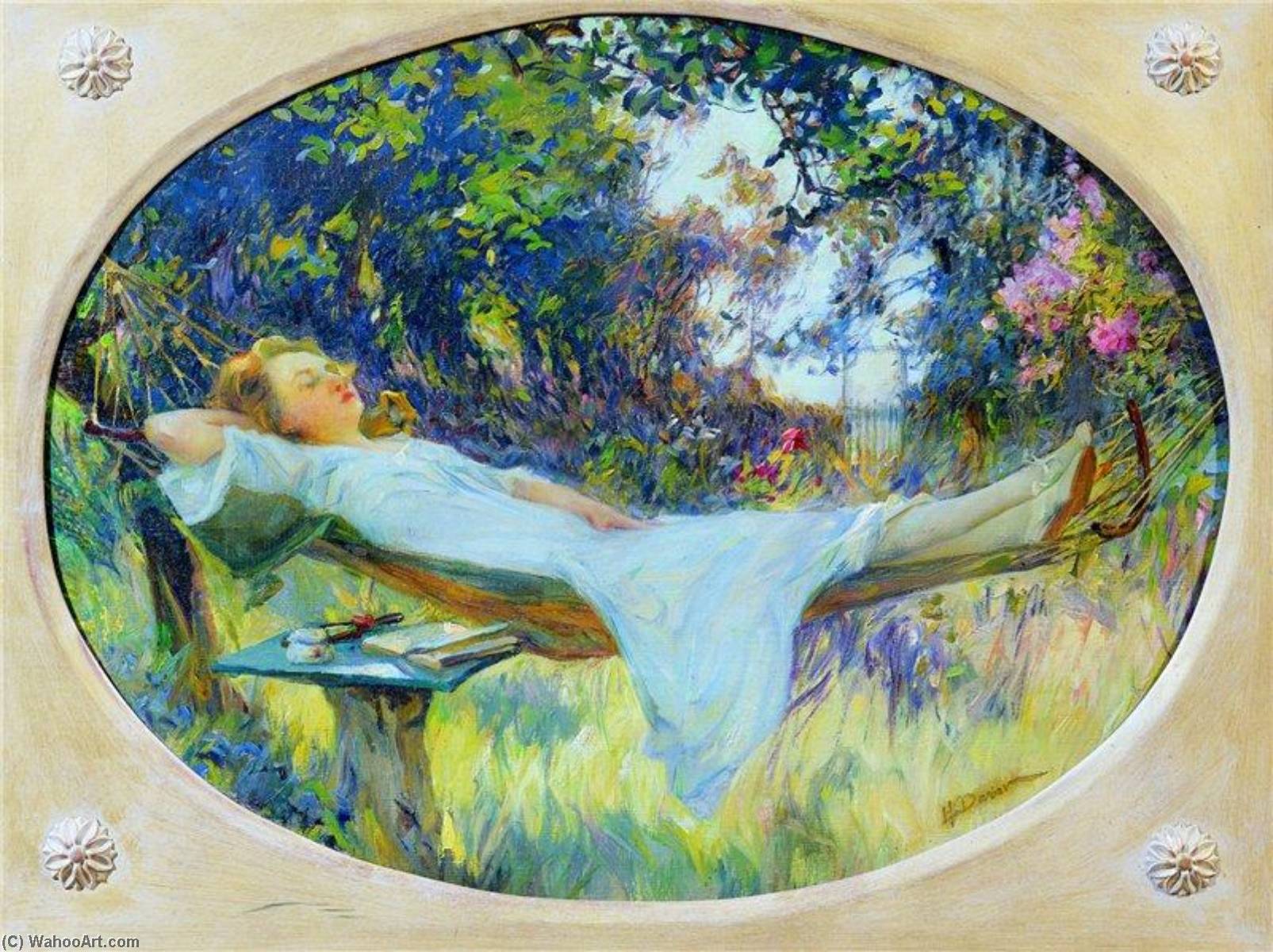Wikioo.org - The Encyclopedia of Fine Arts - Painting, Artwork by Henri Gaston Darien - A lazy afternoon