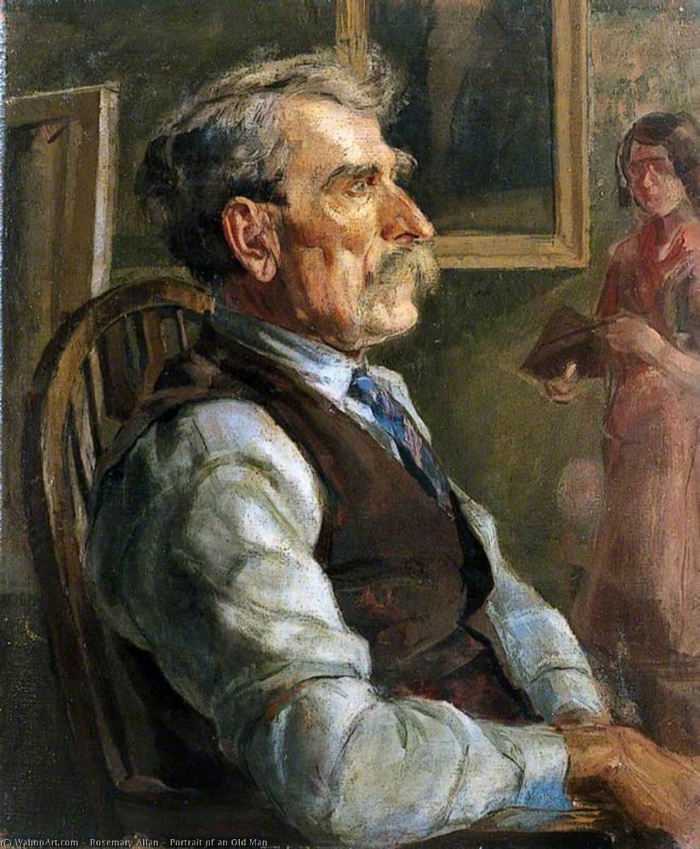 Wikioo.org - The Encyclopedia of Fine Arts - Painting, Artwork by Rosemary Allan - Portrait of an Old Man