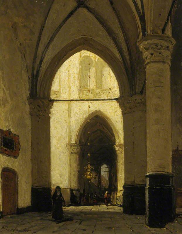 Wikioo.org - The Encyclopedia of Fine Arts - Painting, Artwork by Johannes Bosboom - The Interior of Alkmaar Church