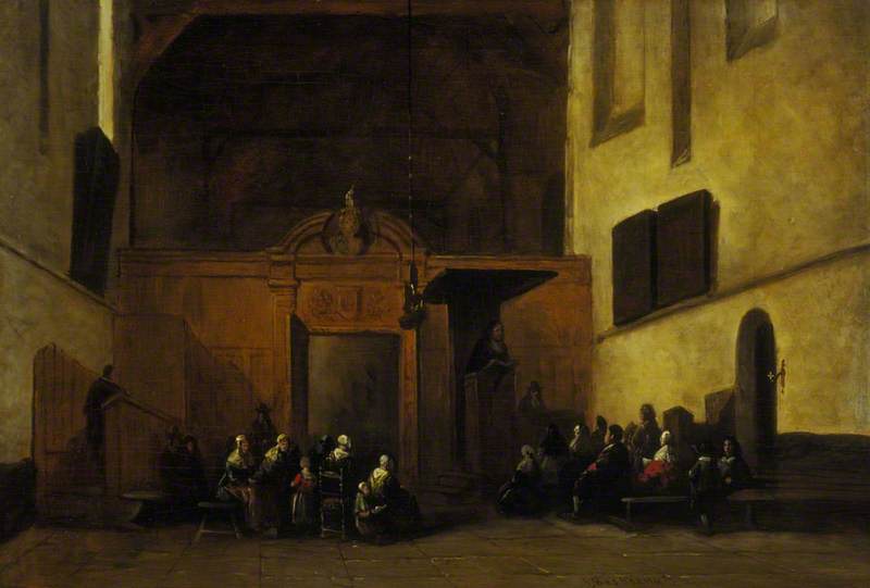 Wikioo.org - The Encyclopedia of Fine Arts - Painting, Artwork by Johannes Bosboom - The Preacher