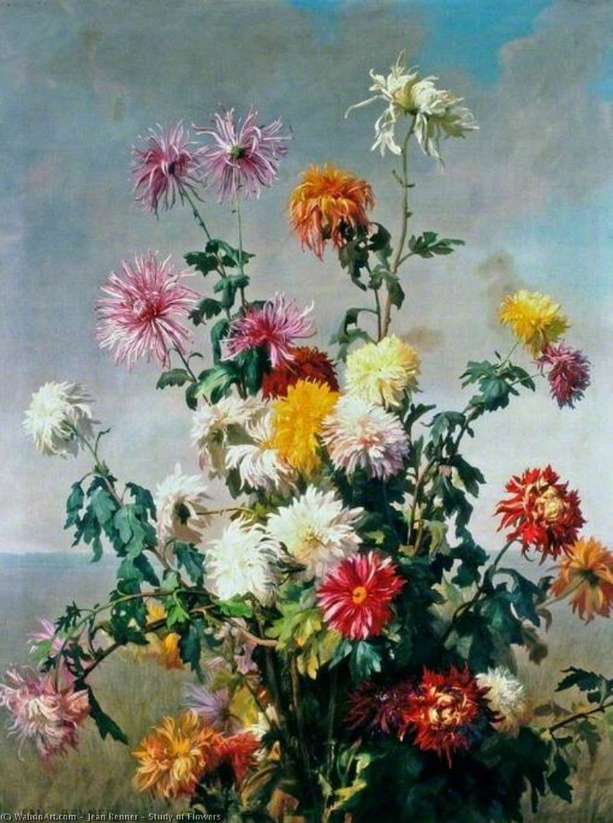 Wikioo.org – L'Encyclopédie des Beaux Arts - Peinture, Oeuvre de Jean Benner - étude des fleurs