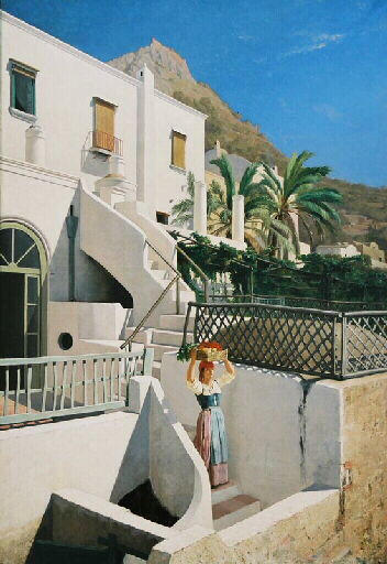 Wikioo.org - The Encyclopedia of Fine Arts - Painting, Artwork by Jean Benner - Une Maison à Capri