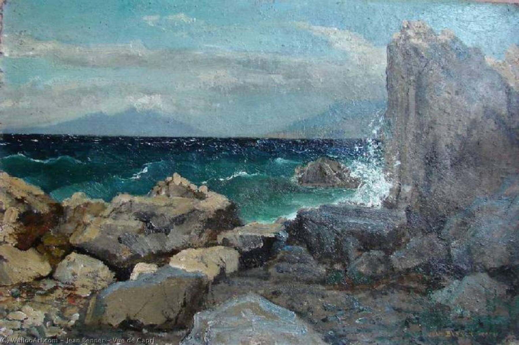 Wikioo.org - The Encyclopedia of Fine Arts - Painting, Artwork by Jean Benner - Vue de Capri
