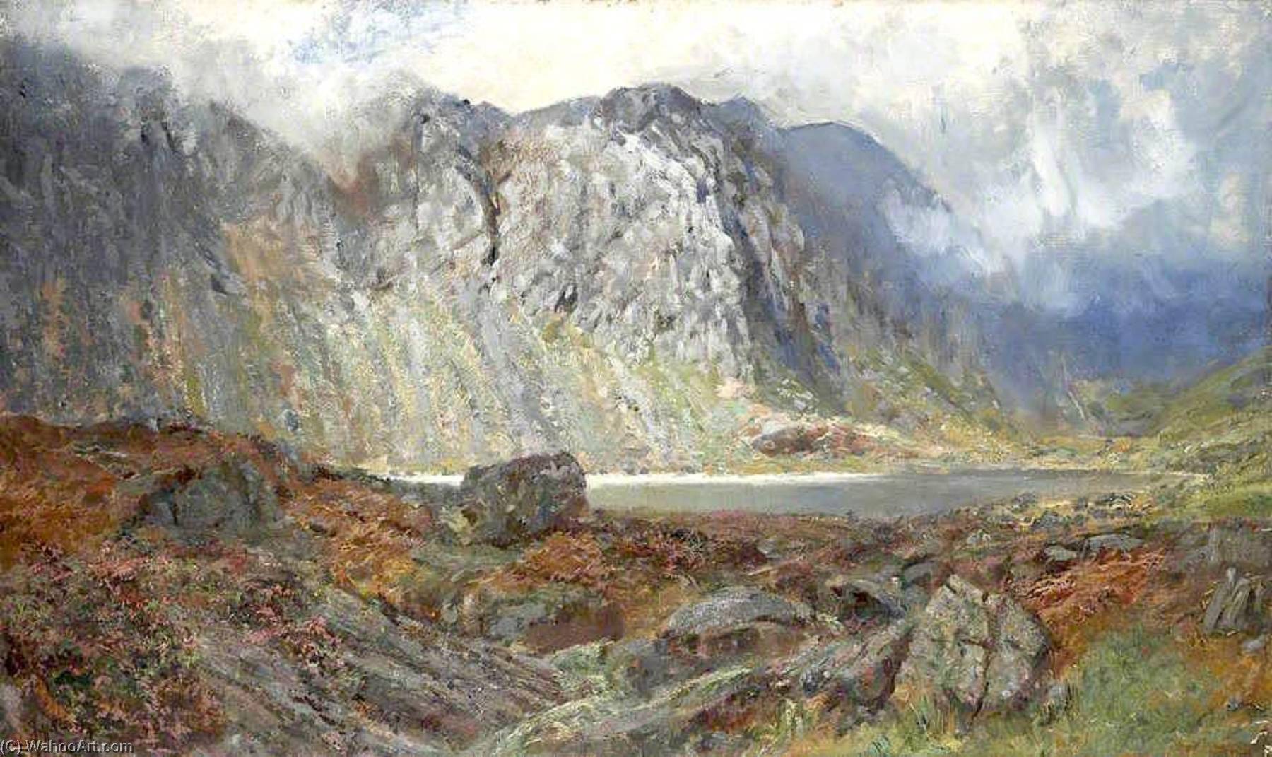 Wikioo.org - The Encyclopedia of Fine Arts - Painting, Artwork by James Henry Crossland - Dow Crag