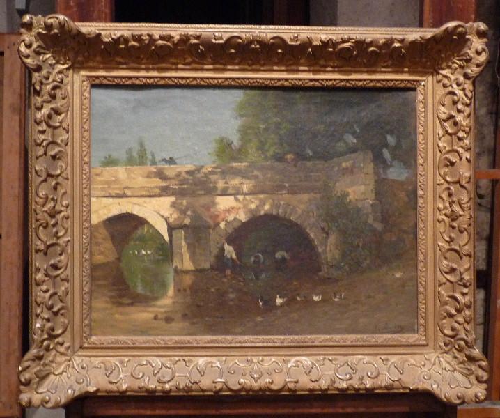 Wikioo.org - The Encyclopedia of Fine Arts - Painting, Artwork by Charles Busson - Le vieux pont