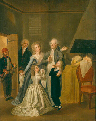 Wikioo.org - The Encyclopedia of Fine Arts - Painting, Artwork by Jean Jacques Hauer - Les adieux de Louis XVI à sa famille