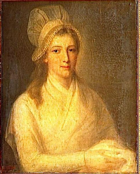 Wikioo.org - The Encyclopedia of Fine Arts - Painting, Artwork by Jean Jacques Hauer - MARIE ANNE CHARLOTTE DE CORDAY, DITE CHARLOTTE CORDAY (1768 1793)