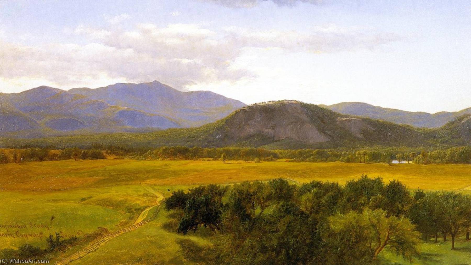 Wikioo.org - The Encyclopedia of Fine Arts - Painting, Artwork by James David Smillie - Moat Mountain and White Horse Ledge, Study, North Conway, New Hampshire