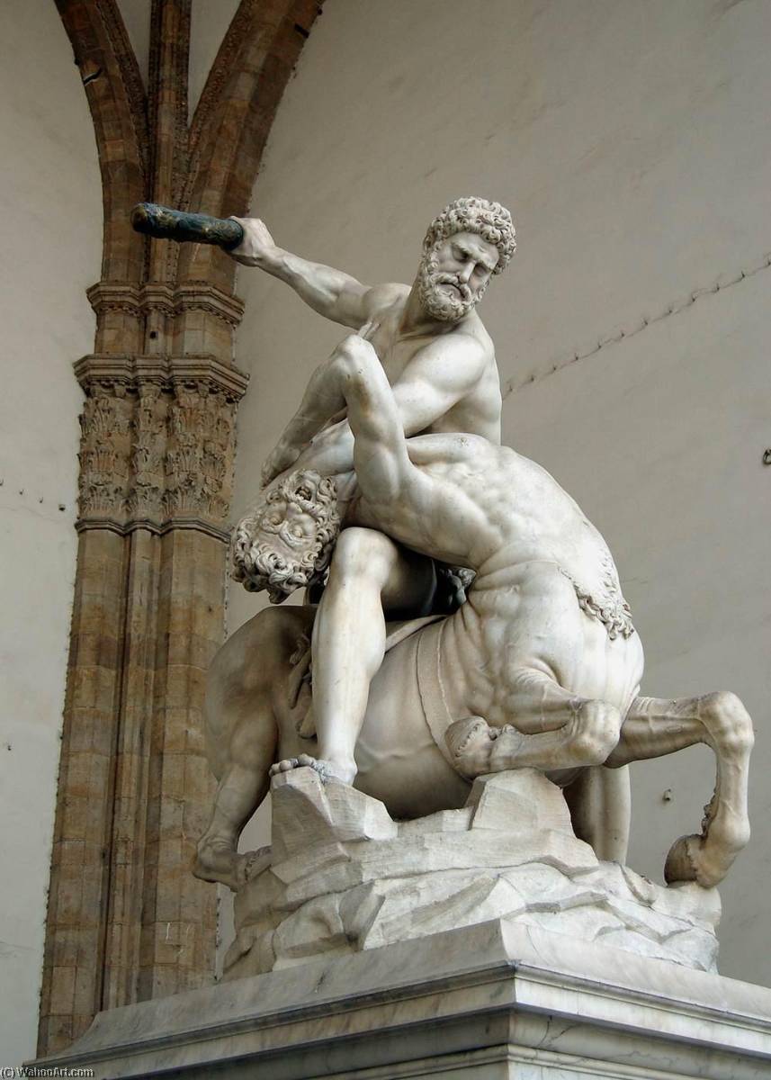 Wikioo.org - The Encyclopedia of Fine Arts - Painting, Artwork by Jean Boulogne - Hercules and the Centaur