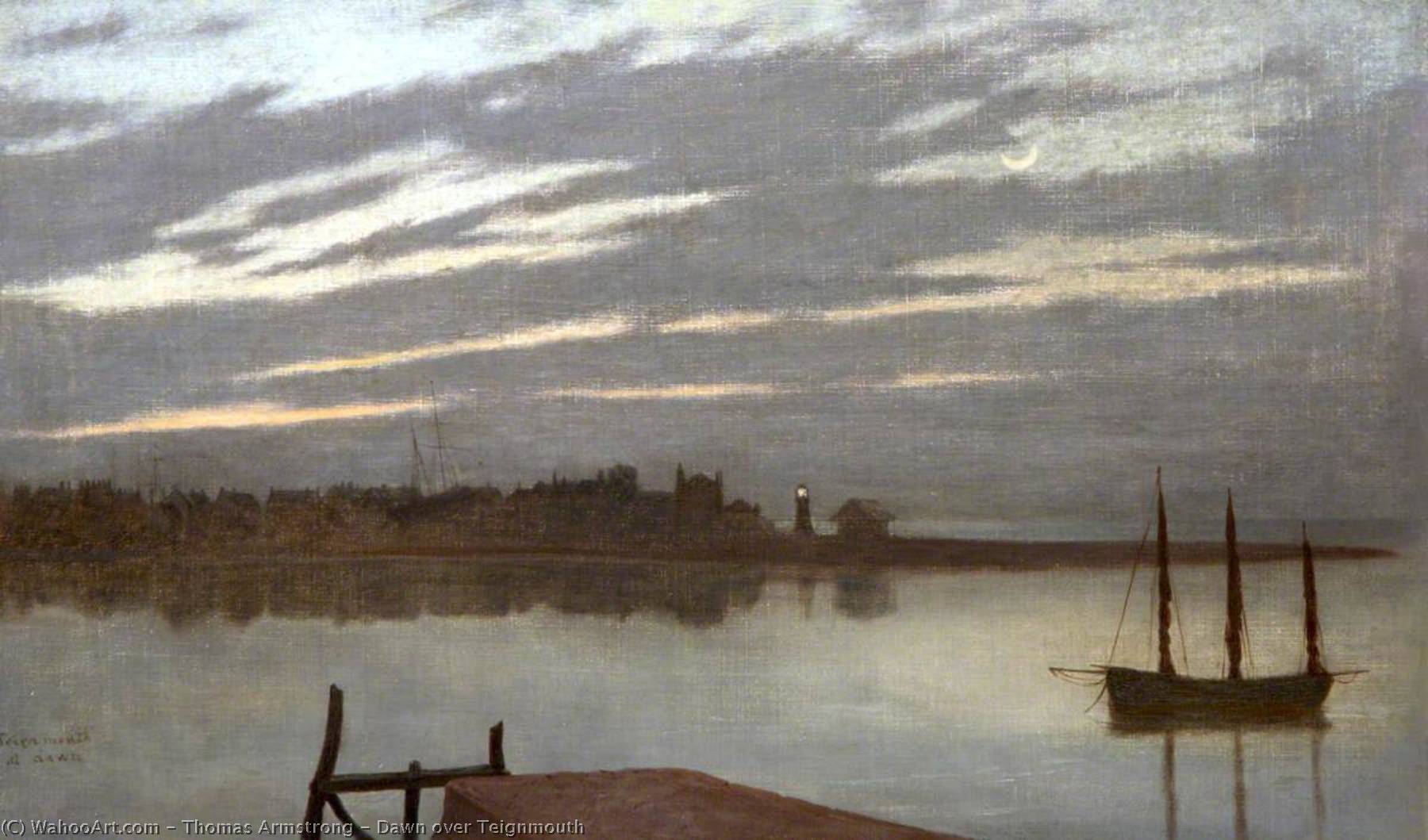 Wikioo.org - The Encyclopedia of Fine Arts - Painting, Artwork by Thomas Armstrong - Dawn over Teignmouth