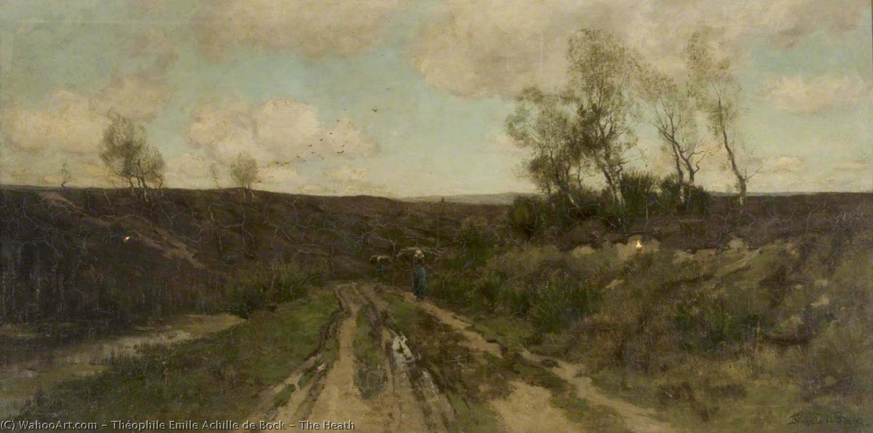 Wikioo.org - The Encyclopedia of Fine Arts - Painting, Artwork by Theophile Emile Achille De Bock - The Heath
