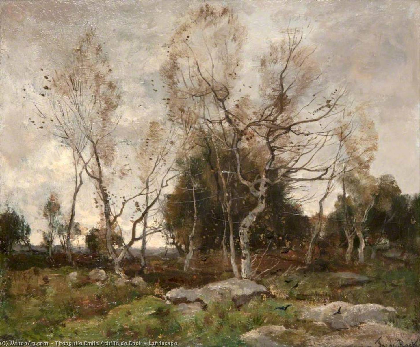 Wikioo.org - The Encyclopedia of Fine Arts - Painting, Artwork by Theophile Emile Achille De Bock - Landscape