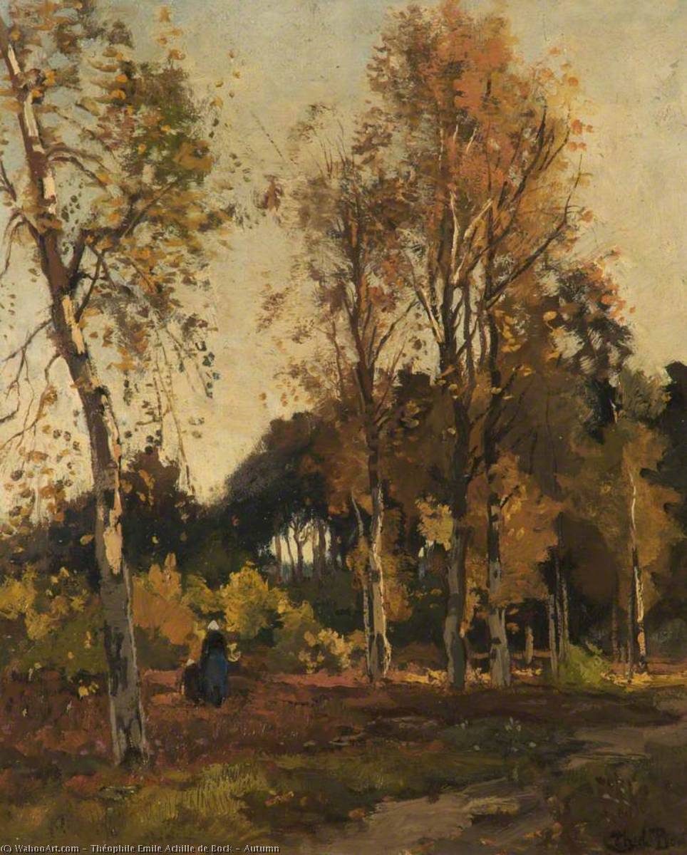 Wikioo.org - The Encyclopedia of Fine Arts - Painting, Artwork by Theophile Emile Achille De Bock - Autumn