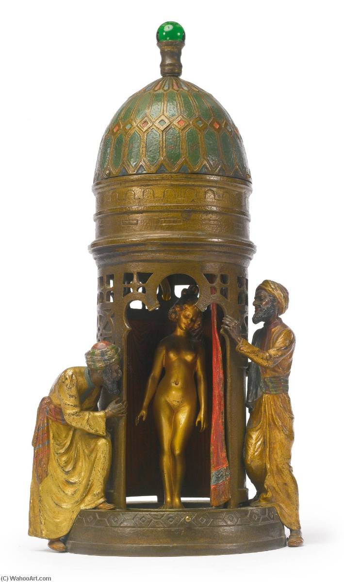 Wikioo.org - The Encyclopedia of Fine Arts - Painting, Artwork by Franz Bergman Foundry - Harem tower, a table lamp