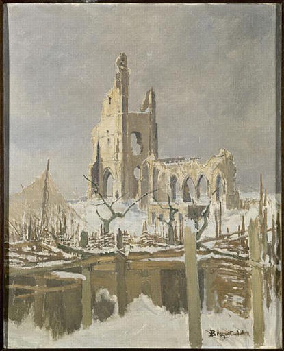 Wikioo.org - The Encyclopedia of Fine Arts - Painting, Artwork by Espérance Léon Broquet - Ruines de Saint Jean des Vignes à Soissons