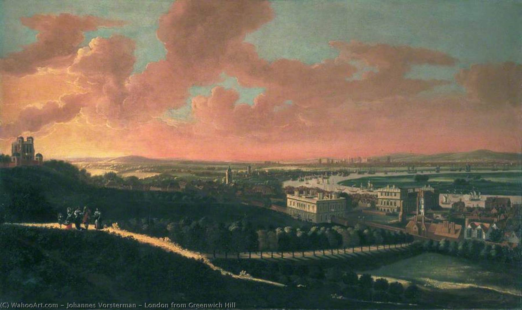 Wikioo.org - The Encyclopedia of Fine Arts - Painting, Artwork by Johannes Vorsterman - London from Greenwich Hill
