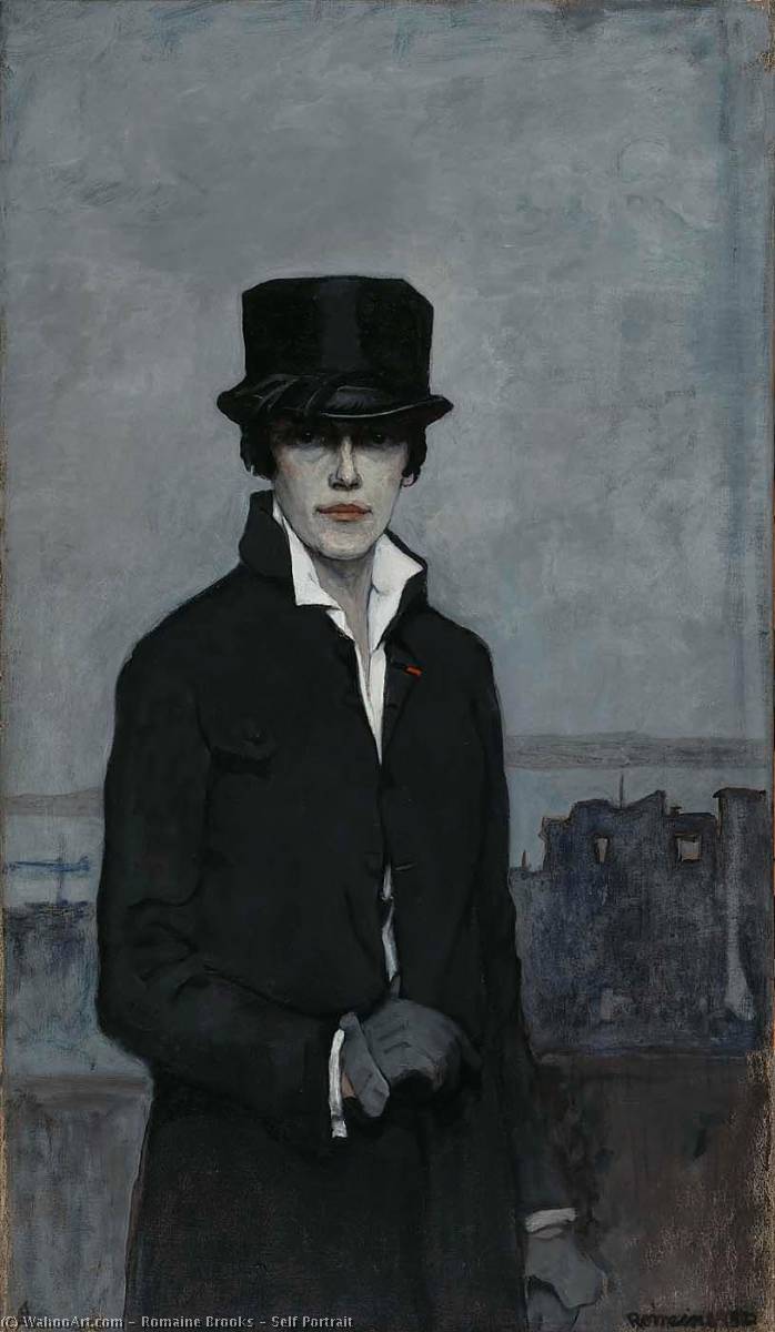 Wikioo.org - The Encyclopedia of Fine Arts - Painting, Artwork by Romaine Brooks - Self Portrait