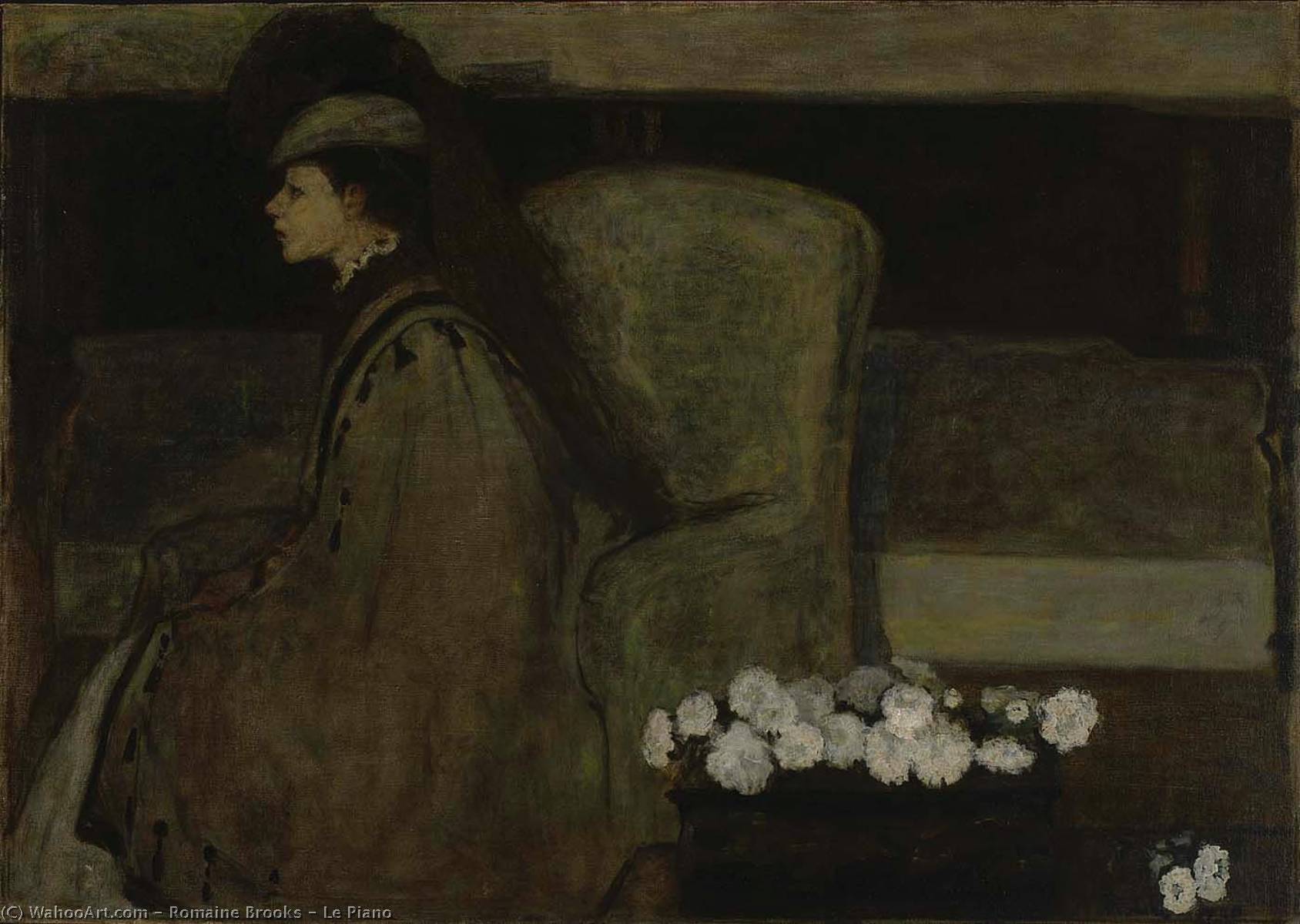 Wikioo.org - The Encyclopedia of Fine Arts - Painting, Artwork by Romaine Brooks - Le Piano