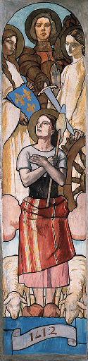 Wikioo.org - The Encyclopedia of Fine Arts - Painting, Artwork by René Marie Castaing - Jeanne d'Arc entendant les voix