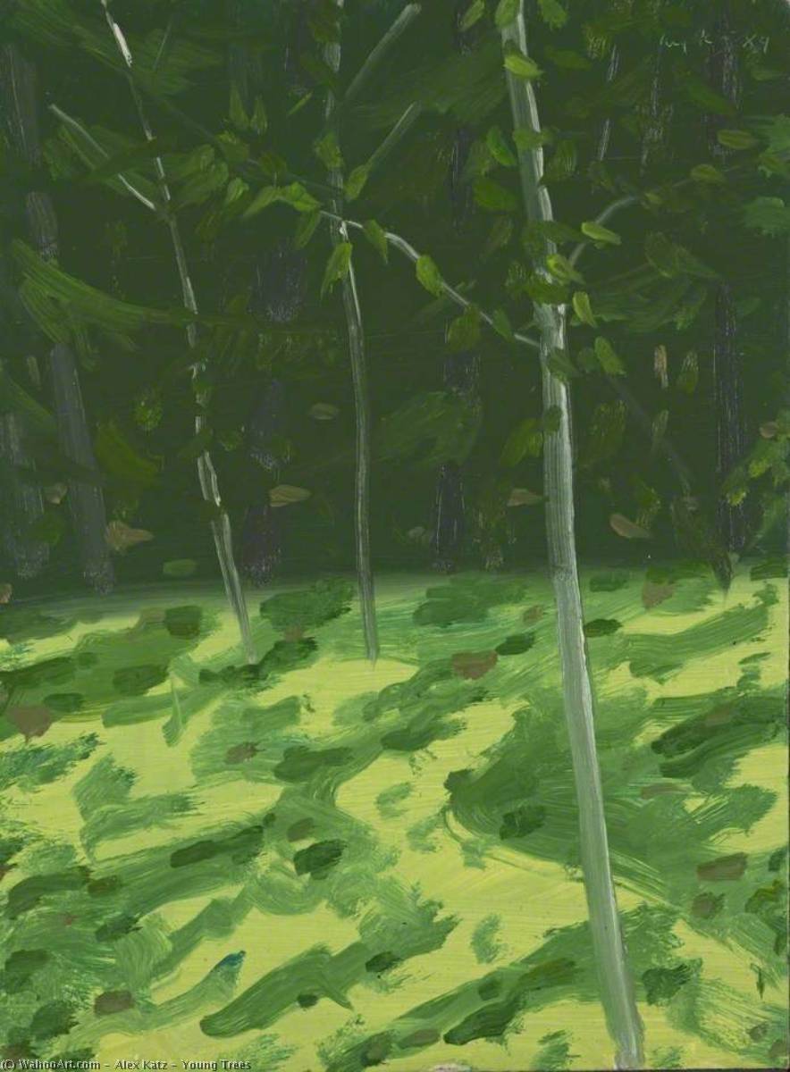 Wikioo.org – L'Encyclopédie des Beaux Arts - Peinture, Oeuvre de Alex Katz - de jeunes arbres