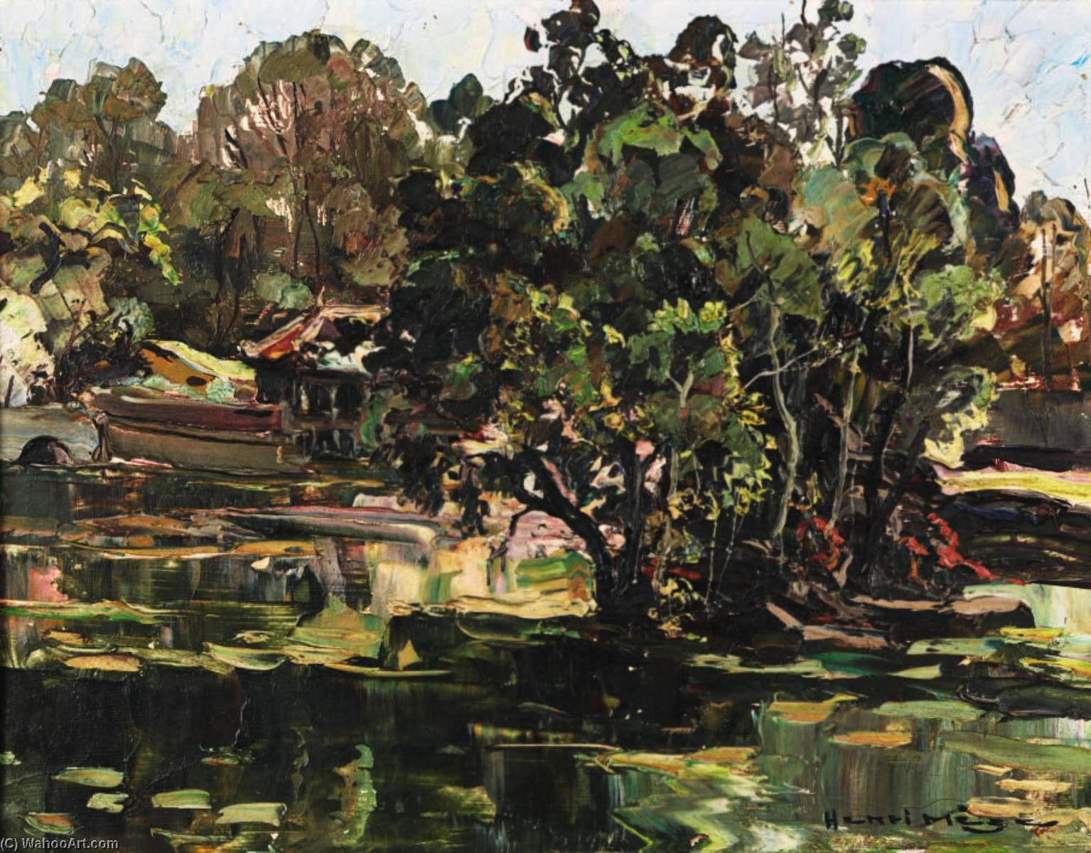 Wikioo.org - The Encyclopedia of Fine Arts - Painting, Artwork by Henri Mège - Paysage (Landscape)
