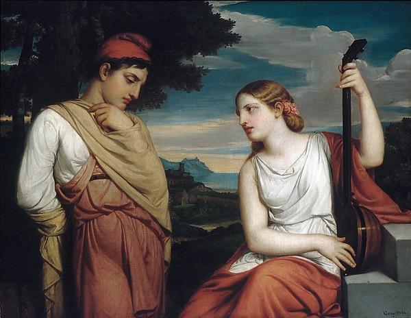 Wikioo.org - The Encyclopedia of Fine Arts - Painting, Artwork by Henry Peters Gray - The Greek Lovers